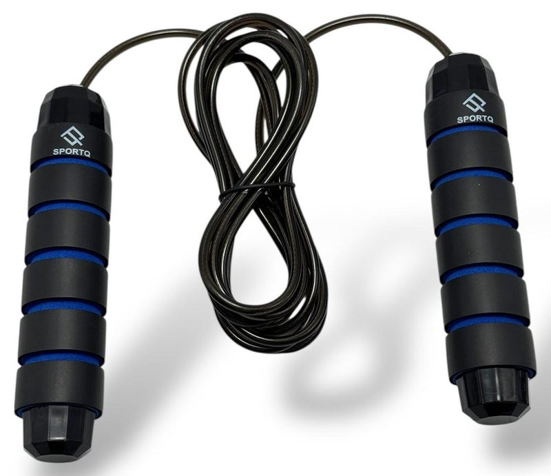 SportQ Premium Quality Tangle Free Training Rope, Smart Foam Handles with Ball Bearing - Perfect for Speed ​​and Endurance Training Jump Rope - Image 1