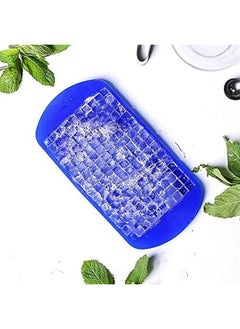 SHOWAY 160 Grid Small Square Food Grade Silicone Tile Ice Grid Crushed Ice Grid Ice Cube Mold Kitchen Bar Party Drinks Blue Icecube01B Ice Cube Tray  - Image 3