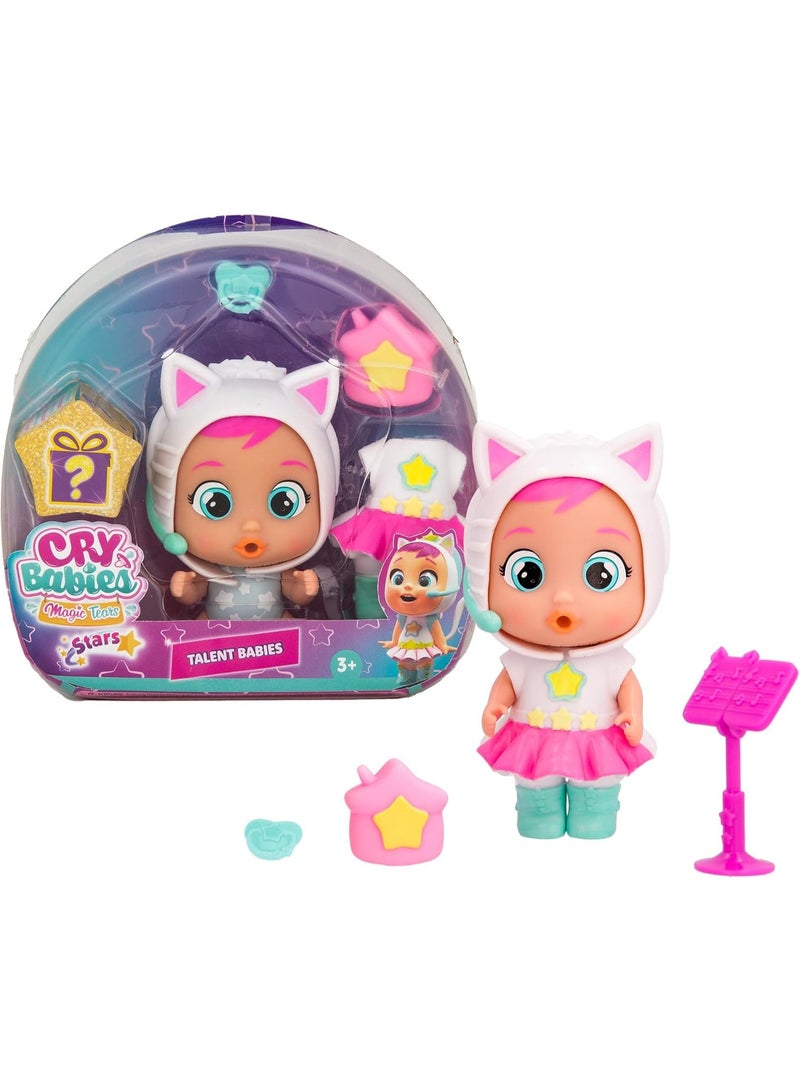 Cry Babies Magic Tears Daisy Talent Doll –Collectible Real Tears Mini Doll with Water Crying Function and Dressed in Her Singer Outfit Talent, Perfect Gift Toy for Children - Image 1