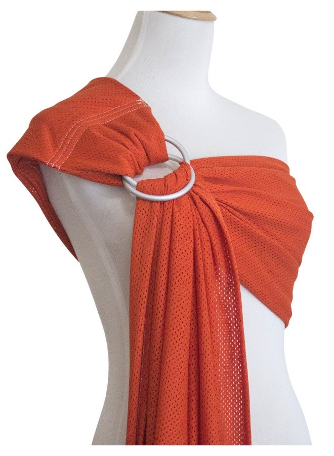 Vlokup Baby Water Ring Sling Carrier | Lightweight Breathable Mesh Baby Wrap for Infant, Newborn, Kids and Toddlers | Perfect for Summer, Swimming, Pool, Beach | Great for Dad Too Orange - Image 3