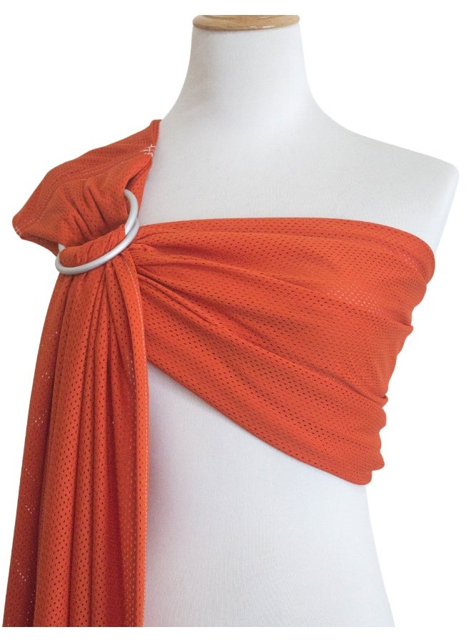 Vlokup Baby Water Ring Sling Carrier | Lightweight Breathable Mesh Baby Wrap for Infant, Newborn, Kids and Toddlers | Perfect for Summer, Swimming, Pool, Beach | Great for Dad Too Orange - Image 1