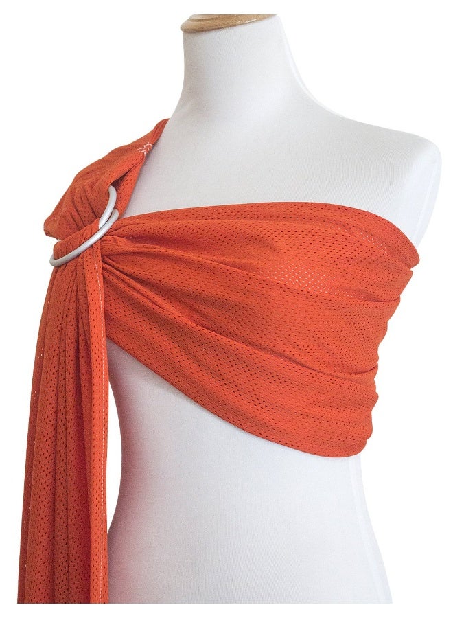 Vlokup Baby Water Ring Sling Carrier | Lightweight Breathable Mesh Baby Wrap for Infant, Newborn, Kids and Toddlers | Perfect for Summer, Swimming, Pool, Beach | Great for Dad Too Orange - Image 2