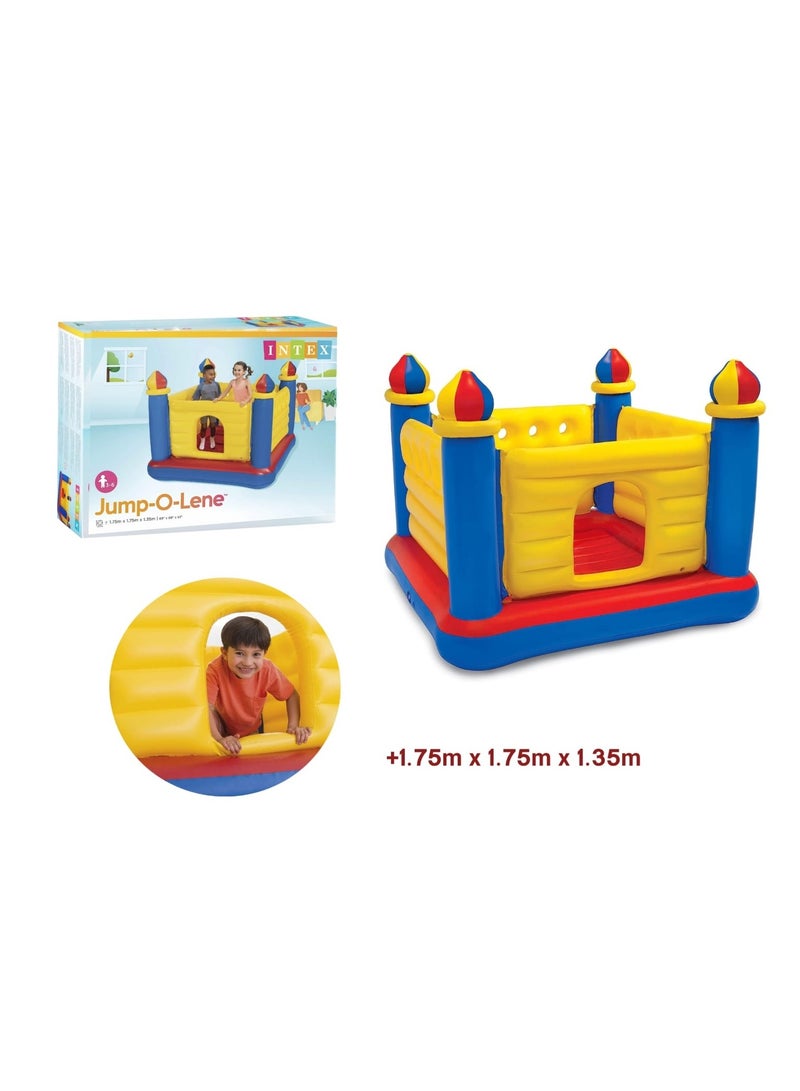 INTEX Jump-O-Lene Inflatable Castle Bouncer 175x175x135cm - Image 1