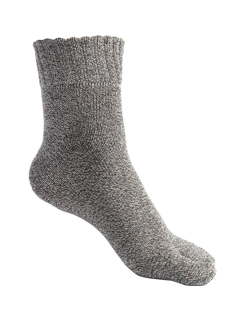Texton Kids Double Shade Thick Woolen Winter Ankle Socks – Warm, Soft, Cozy, Plush Texture, Stretch Fit, Multicolor Design, Pack of 5 - Image 4