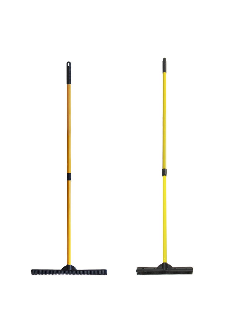 FURemover Pet Hair Rubber Broom 2Piece Set containing Original and PRO Furemover Brooms for Carpet Tile and Hardwood