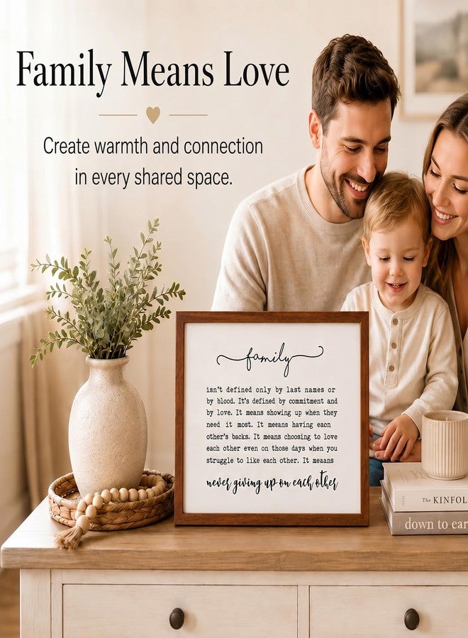 لوحة جدارية تعريفية للعائلة من تصميم OFlyDesigns، مطبوعة باقتباس عائلي، لافتة مدخل عائلية، ديكور منزلي ريفي، هدية تبني للعائلات المختلطة، ديكور جداري محايد لغرفة المعيشة، بدون إطار (8x10، بدون إطار) - Image 3