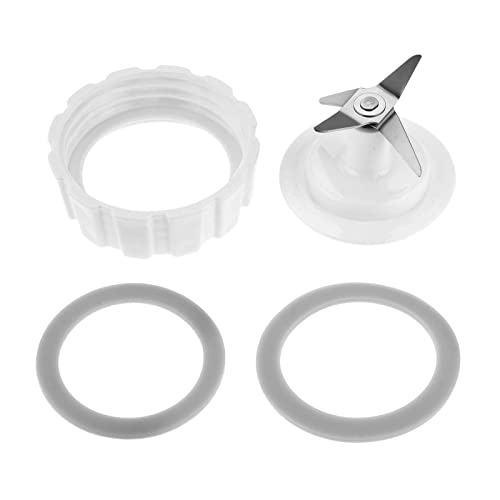DRELD Replacement for Hamilton Beach Blender Blade with Blade Gasket Blender Jar Base Bottom Screw Cap and 2 Rubber O Ring Gasket Sealing Ring - Image 1