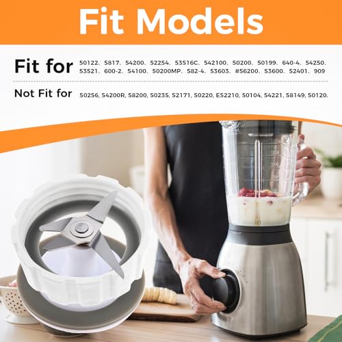 DRELD Replacement for Hamilton Beach Blender Blade with Blade Gasket Blender Jar Base Bottom Screw Cap and 2 Rubber O Ring Gasket Sealing Ring - Image 5