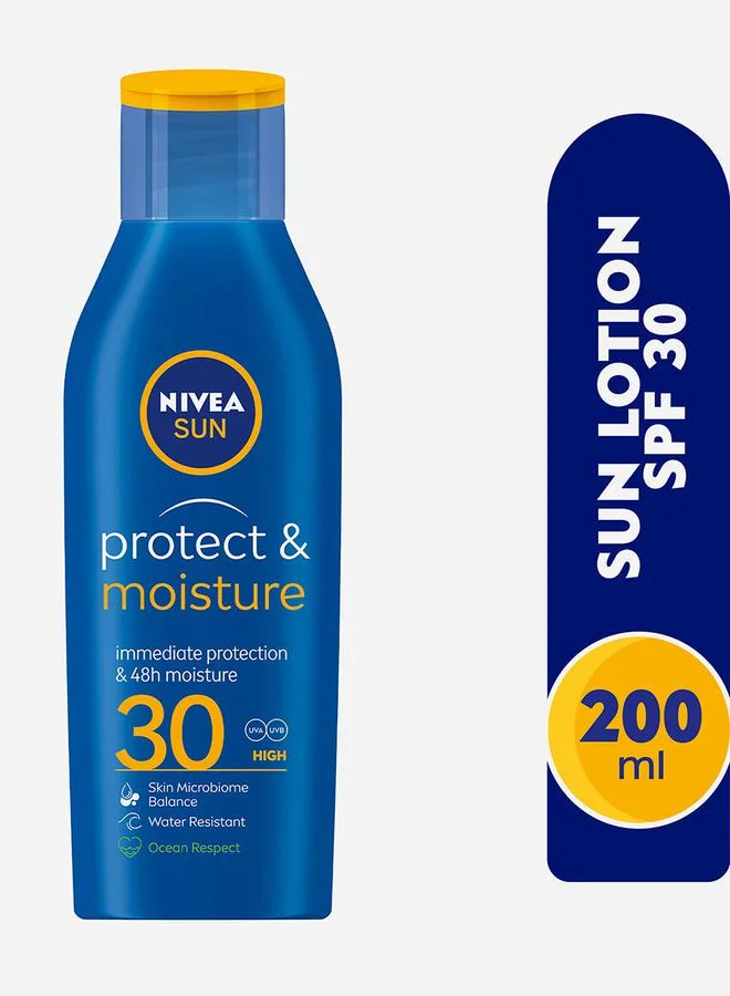نيفيا Sun Protect and Moisture Sun Lotion, UVA & UVB Protection, SPF 30, 200ml