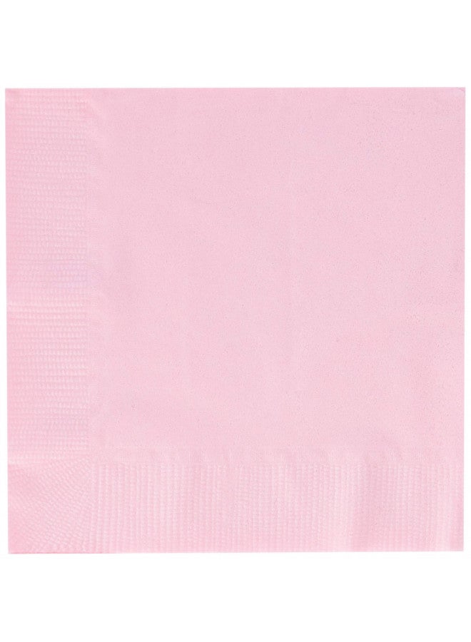 Creative Converting Party Tableware 2-Ply Beverage Napkin, Party Supplies, One Size, Classic Pink, 50