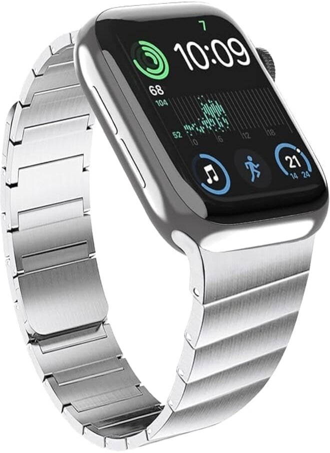 Next - Next Store Stainless Steel Magnetic Metal Band Compatible with iWatch Series 1/2/3/4/5/6/7/8/9 SE/Ultra/Ultra 2 42mm/44mm/45mm/49mm, Stylish and Durable - Image 1