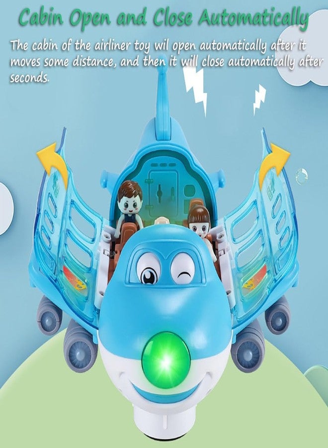 Miracland Airliner Musical Model, 360 Rotating Passenger Jet with Lights & Music, Universal Wheels, 1 Air Hostess & 2 Passingengers (Pink) - Image 4