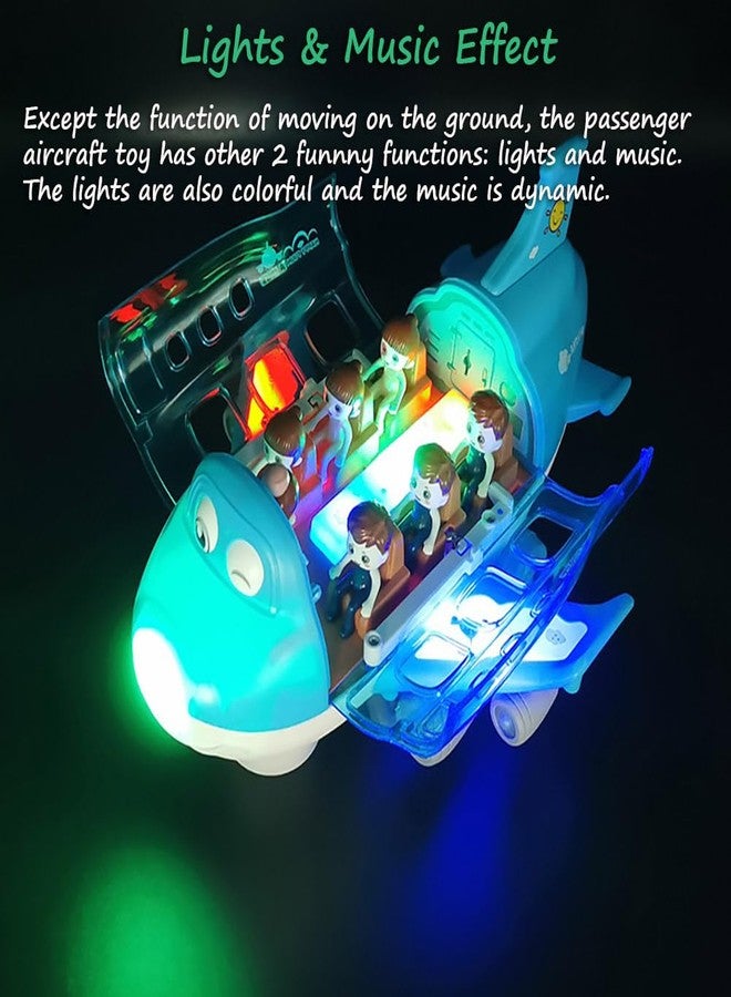 Miracland Airliner Musical Model, 360 Rotating Passenger Jet with Lights & Music, Universal Wheels, 1 Air Hostess & 2 Passingengers (Pink) - Image 5