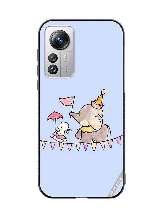 VR CREATIVE Protective Case Cover For Xiaomi 12 Pro Merry Elephant Design Multicolour - Image 1