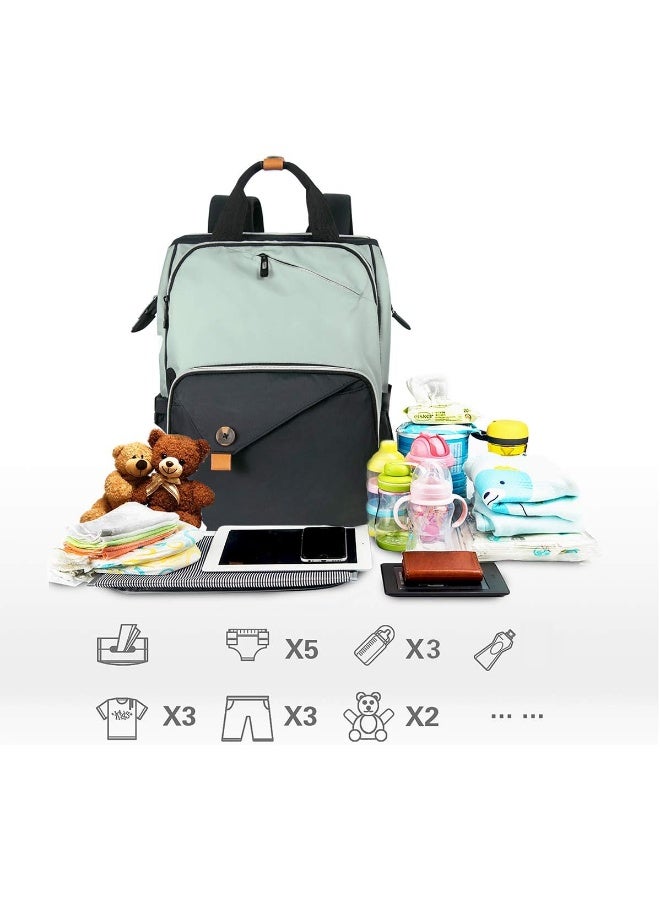 Hap Tim Diaper Bag Backpack, Large Capacity Travel Back Pack Maternity Baby Nappy Changing Bags - Image 2