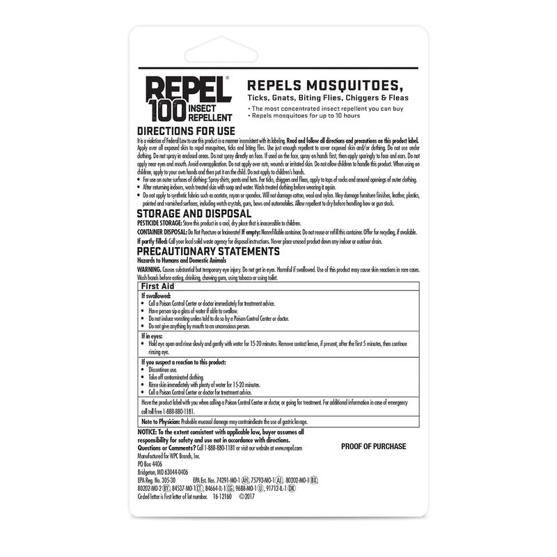 Repel 100 Insect Repellent, Repels Mosquitos, Ticks and Gnats, For Severe Conditions, Protects For Up To 10 Hours, 98% DEET (Pump Spray) 1 fl Ounce - Image 2