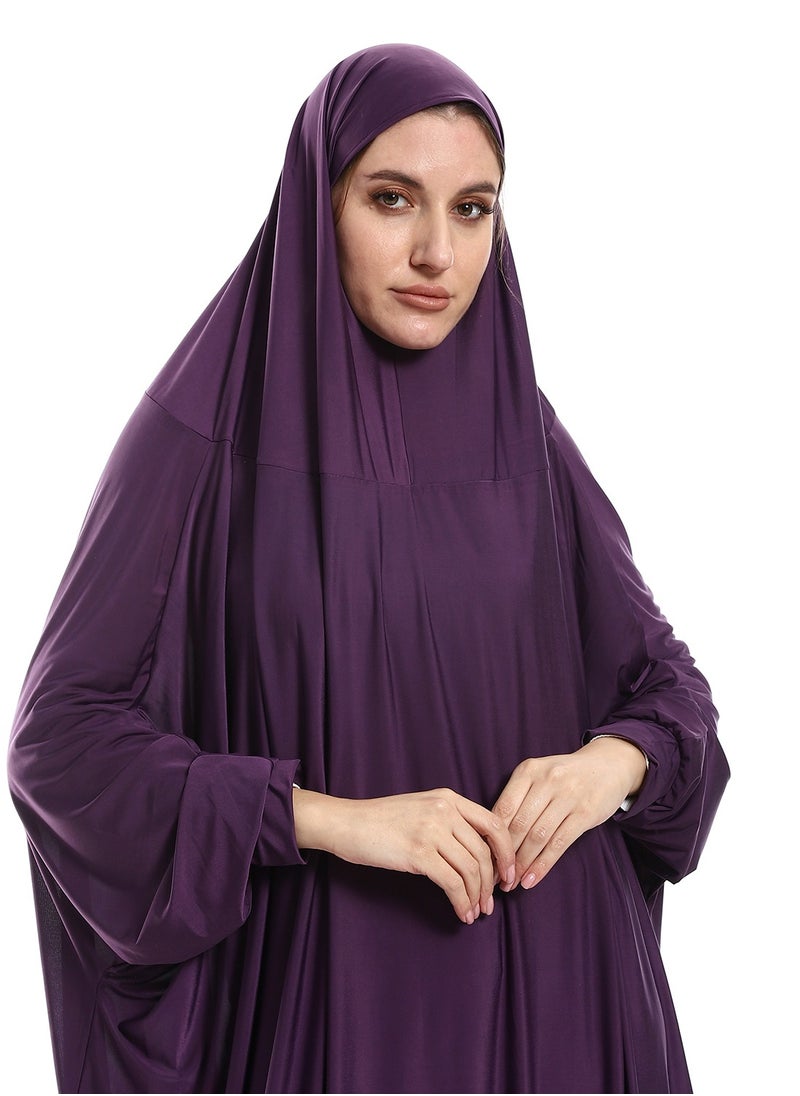 سيزار اسدال صلاة حريمي سادة متصل بغطاء للراس  - Image 4