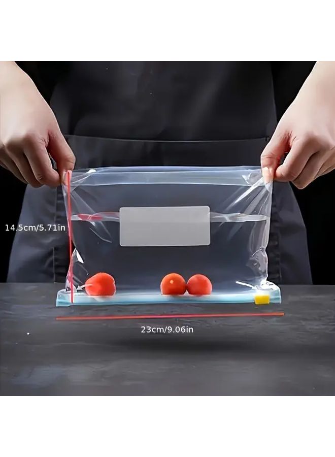 15 Pcs Reusable Leak Proof PET Food Storage Bags With Zipper Lock - Image 3