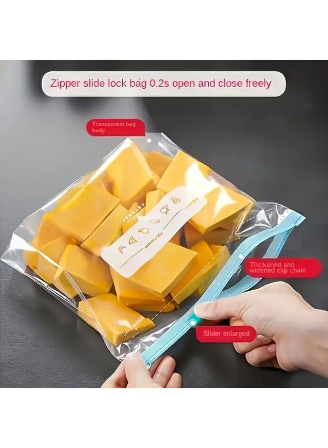 15 Pcs Reusable Leak Proof PET Food Storage Bags With Zipper Lock - Image 4
