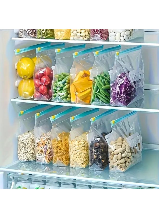 15 Pcs Reusable Leak Proof PET Food Storage Bags With Zipper Lock - Image 2