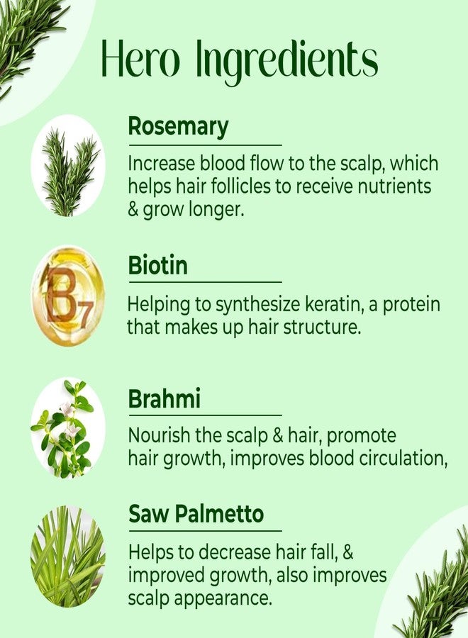 Passion Indulge Rosemary Hair Oil 100ml with Biotin for Hair Growth | Natural Hair Fall Control & Anti Hair Fall Oil | Ayurvedic Herbal Hair Care for Men & Women | All Hair Types - Image 3