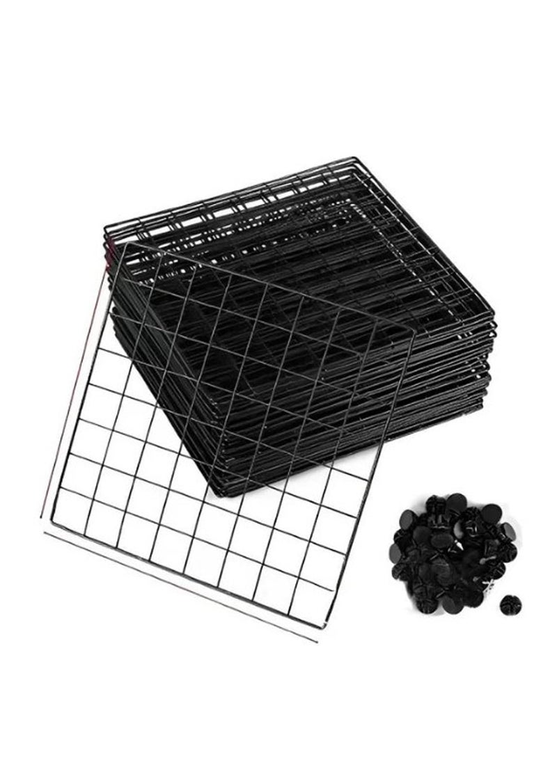 Whitecloud TRANSFORMING HOMES Whitecloud TRANSFORMING HOMES 4Cube Metal Storage Bins Bookshelf Wire Grid Closet Shelving Cube Organizer WGO002  - Image 4