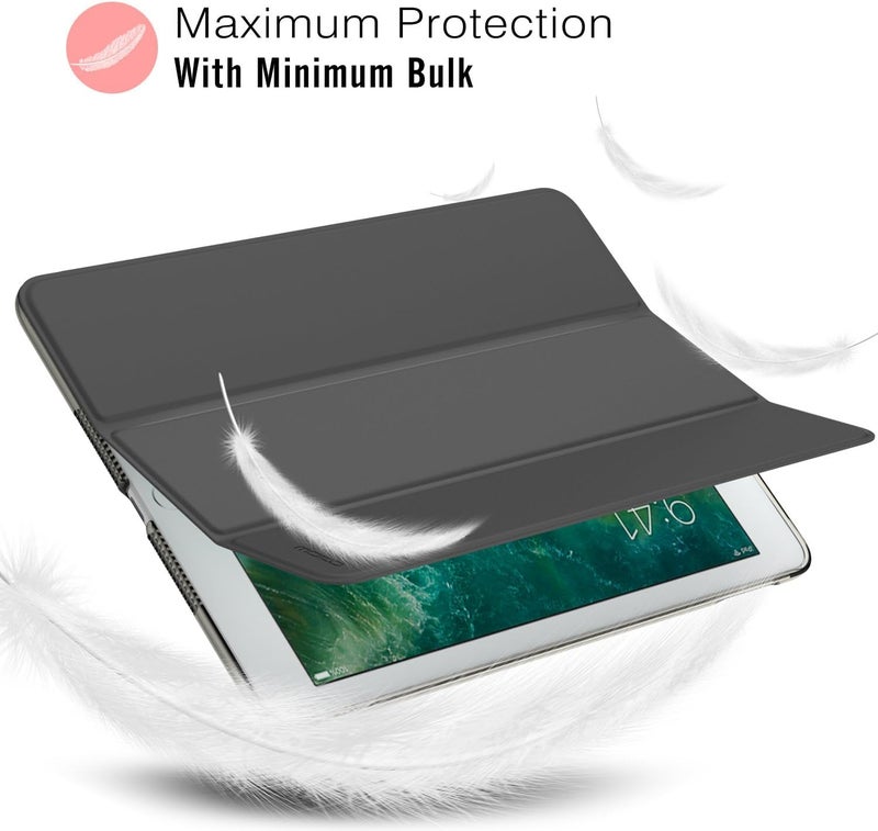 Moca غطاء ذكي قابل للطي متوافق لجهاز iPad 9.7 بوصة 2017 2018 iPad الجيل الخامس والسادس A1893 A1954 A1822 A1823 (رمادي فضائي، iPad 9.7 بوصة 2017/2018)  - Image 5
