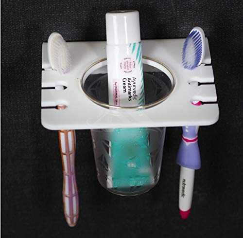 A to Z Acrylic Brush & Paste Tumbler Holder High Grade Glossy Unbreakable Anti Rust for Bathroom - Image 1