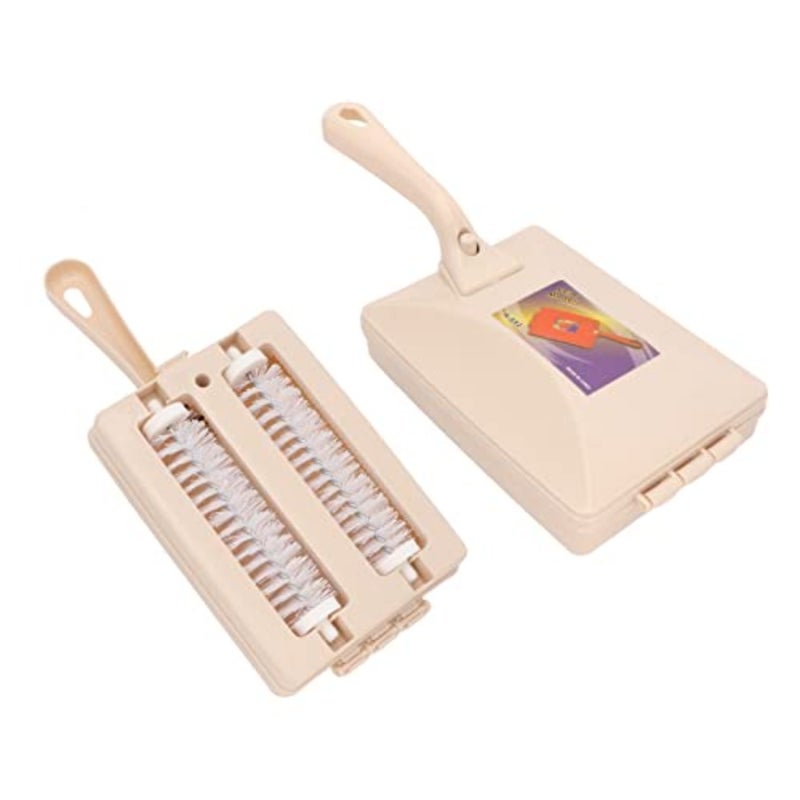 Handheld Carpet Sweeper, Manual Double Roller Sofa Debris Brush, Cleaning Brush for Dirt, Pet Hair, Crumbs, Home, Bedroom, Office, Bed, Sofa, Furniture, Clothes, Desktop Counter - Image 2