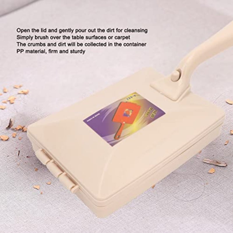 Handheld Carpet Sweeper, Manual Double Roller Sofa Debris Brush, Cleaning Brush for Dirt, Pet Hair, Crumbs, Home, Bedroom, Office, Bed, Sofa, Furniture, Clothes, Desktop Counter - Image 4