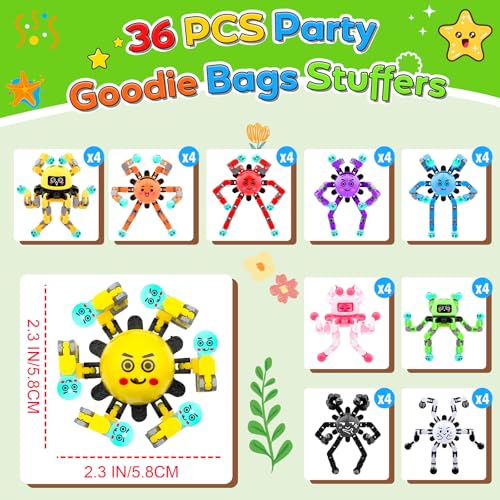 ASIOWELY 36 PCS Easter Basket Stuffers Fidget Spinner Toys for Kids AdultsParty Favors Goodie Bags BulkFingertip Gyros Sensory Toy Stress Relief Classroom Prizes Boys Girl Birthday Gifts for Teens - Image 5