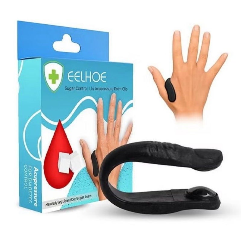 EELHOE Sugar Control LI4 Acupressure Point Clip, Acupressure Point Relaxation Clip For Headache Relief And Stress Alleviation, Flower-Shaped Wearable Hand Pressure Tool For LI4 Acupoint, Stress Alleviation, Pressure Point Clip - Image 1