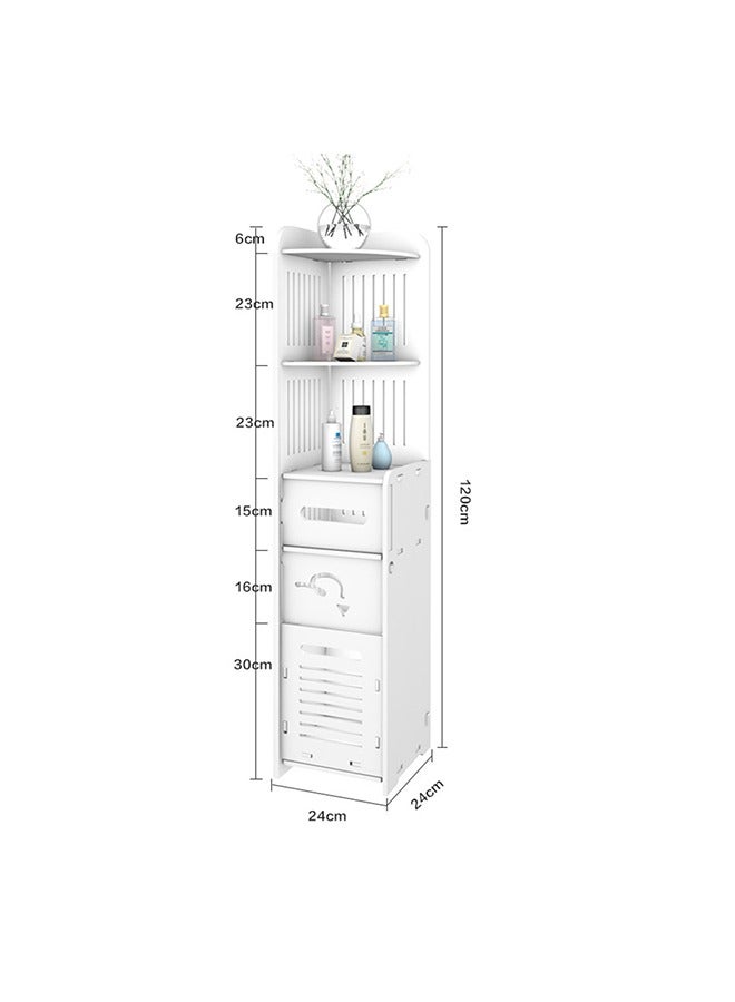 Yameem Cabinet Storage Freestanding Bathroom Corner Shelf  Space Saver Organizer - Image 3