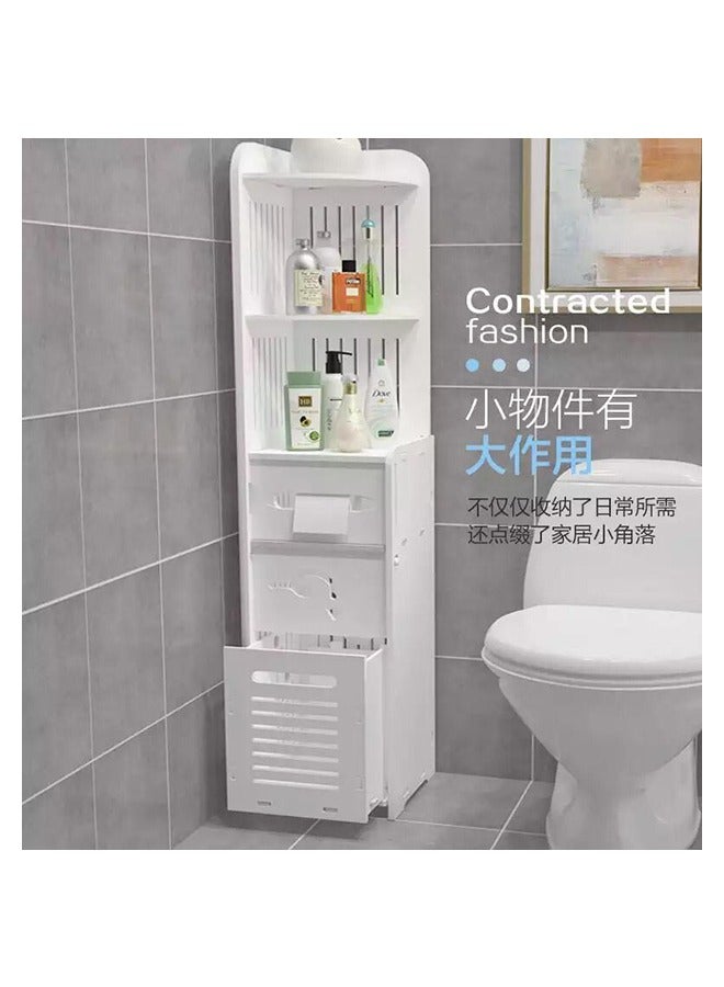 Yameem Cabinet Storage Freestanding Bathroom Corner Shelf  Space Saver Organizer - Image 4