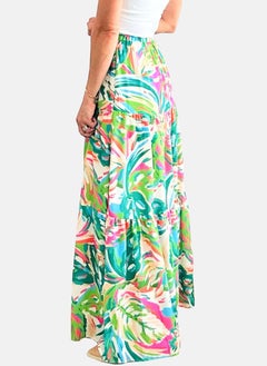 يونيكي Multicoloured Tiered Printed Maxi Skirt  - Image 2