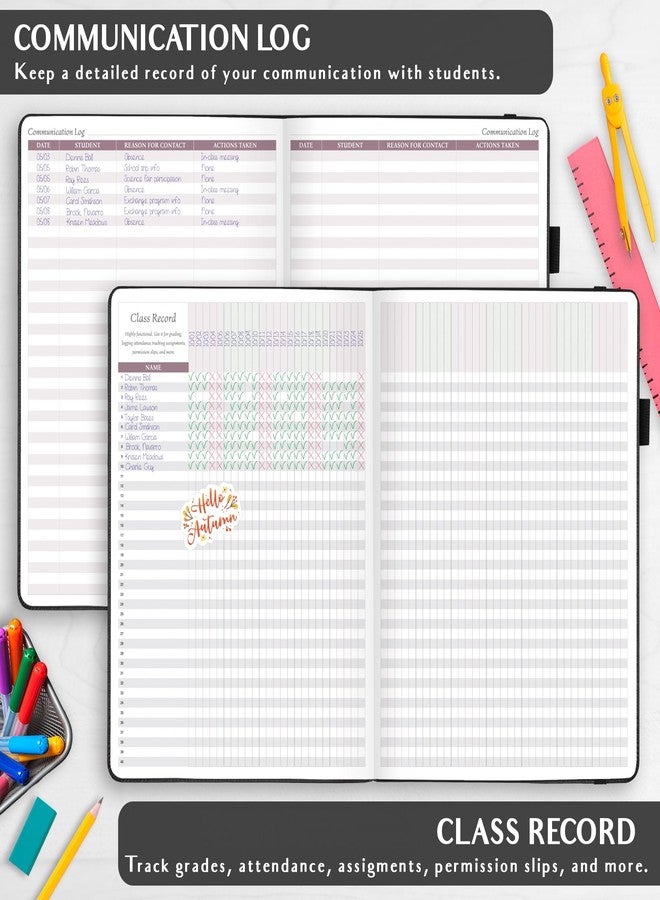 Legend Planner Legend Teacher Planner - Undated Lesson Plan Book for Teachers with Weekly & Monthly Calendars - Classroom Organization & School Year Planner - 8.5”x11.5” Hardcover (Black Debossed) - Image 4