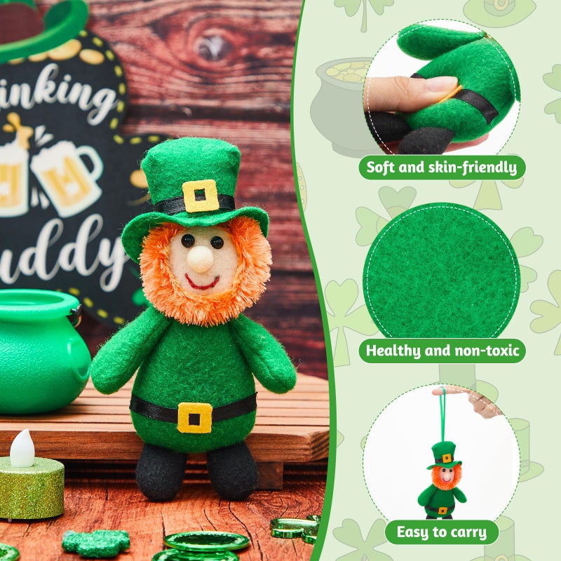 Shappy 1 Set Leprechaun Plush Boy Girl Toy St. Patrick's Day Plush Toy Doll with Shamrock Coins and Leprechaun Scavenger Hunt Letter St Patricks Day Decorations Irish Stuffed Decor (Boy) - Image 3