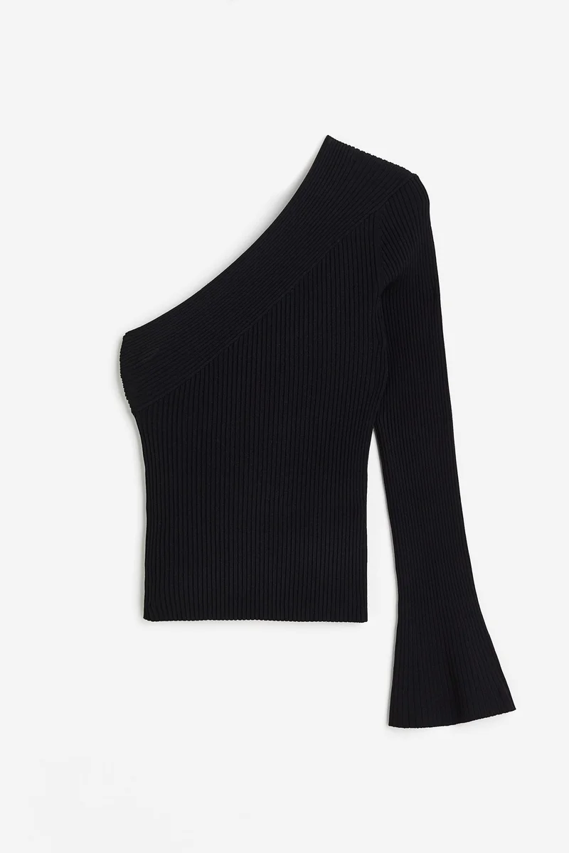 H&M Rib-knit one-shoulder top