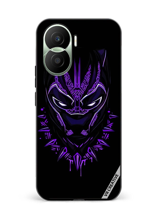 VR CREATIVE Protective Case Cover For Honor Play7T Pro Black Panther Design Multicolour - Image 1