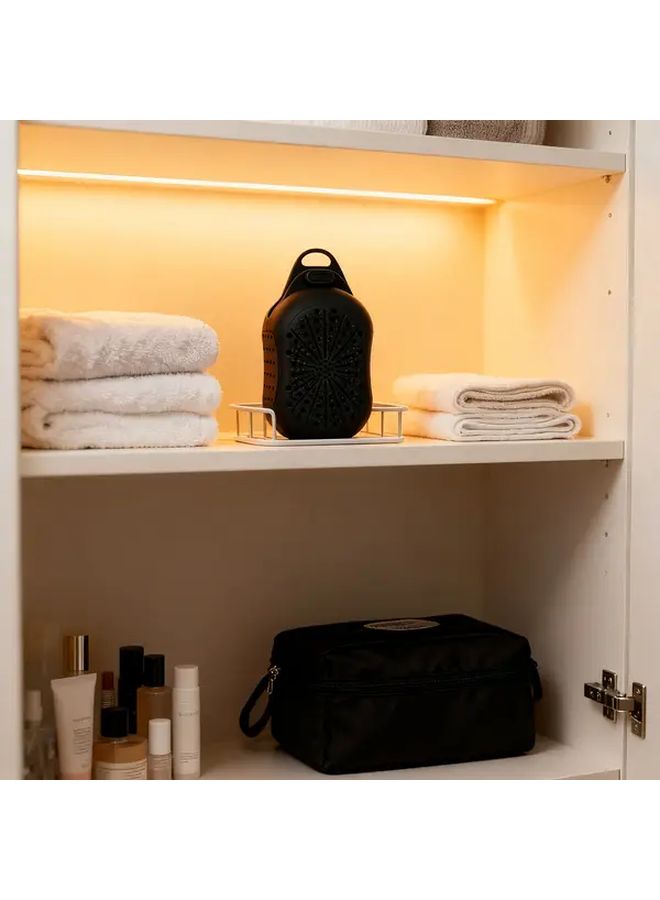 Black Silicone Soap Bag with Foam Dots Oval Shower Tool - Image 5
