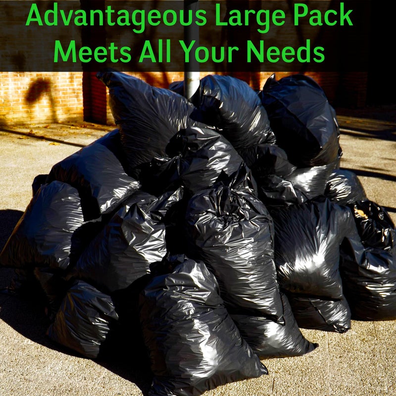 DIVISIONAL 150 Count | 55 Gallon Trash Bags | 150- Pack | Heavy Duty Trash Bags | Heavy Duty Garbage Bags | Black Garbage Bags | Large | 20 Micron - Image 2