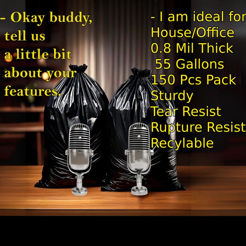 DIVISIONAL 150 Count | 55 Gallon Trash Bags | 150- Pack | Heavy Duty Trash Bags | Heavy Duty Garbage Bags | Black Garbage Bags | Large | 20 Micron - Image 3