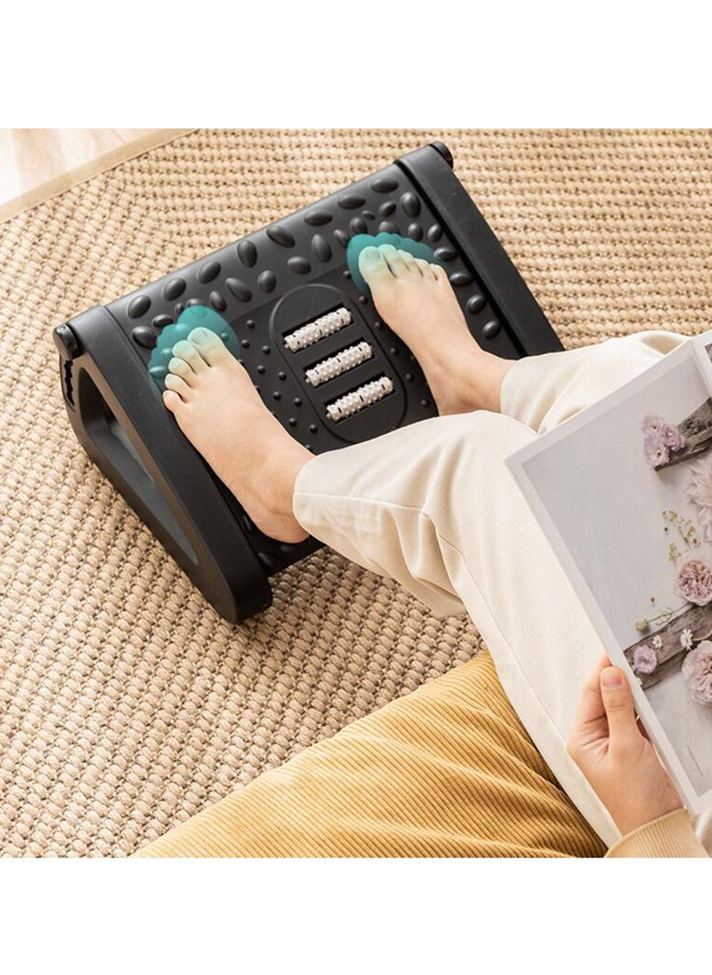 XiuWoo - Adjustable Office Ergonomic Comfort Under Desk Foot Rest Stool Stand With Roller - Image 1