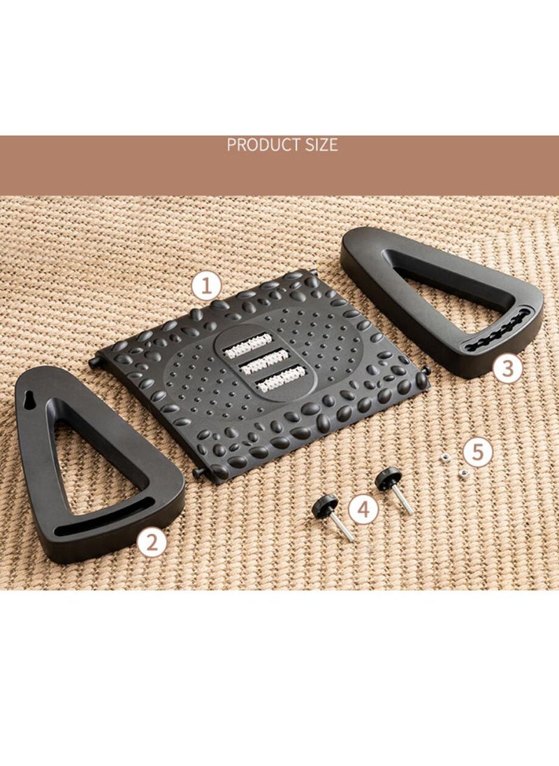 XiuWoo - Adjustable Office Ergonomic Comfort Under Desk Foot Rest Stool Stand With Roller - Image 1
