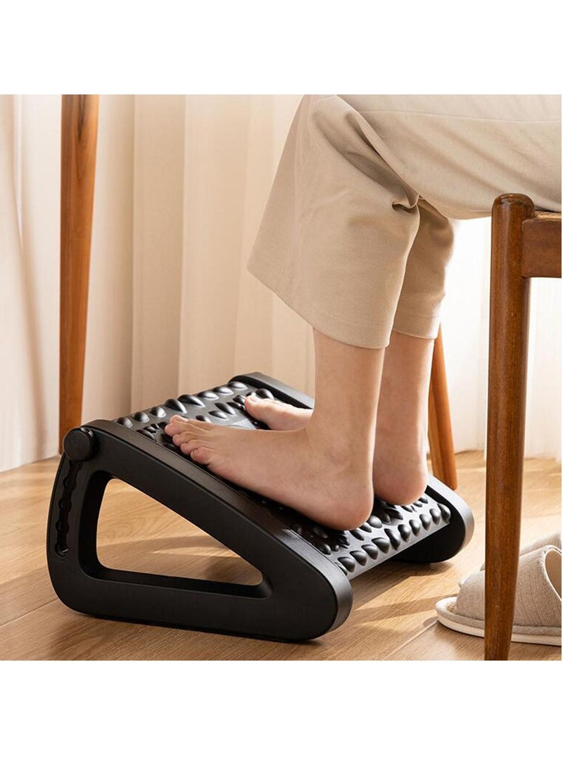 XiuWoo - Adjustable Office Ergonomic Comfort Under Desk Foot Rest Stool Stand With Roller - Image 1