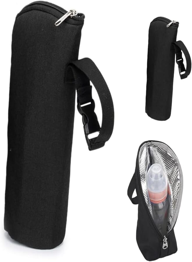 FASHION MANIA fashion mania Portable insulated baby bottle bag, Insulated Baby Bottle bag Water Bottle Insulated bag (black) 