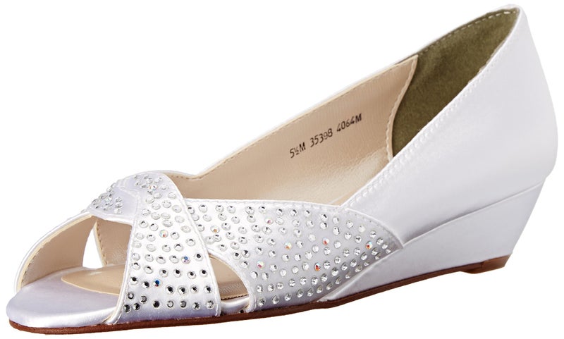 Touch Ups Women's Alice Wedge Pump, White, 10 M US - Image 5