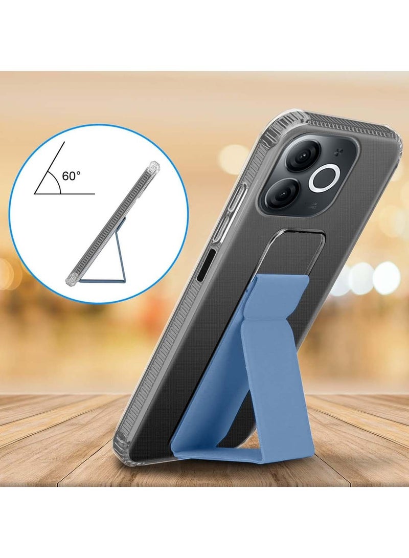 دبليو تيك غطاء وسادة هوائية بمقبض يدوي من مادة TPU من Itel A80 4G 2024 - شفاف/أزرق سماوي - Image 2