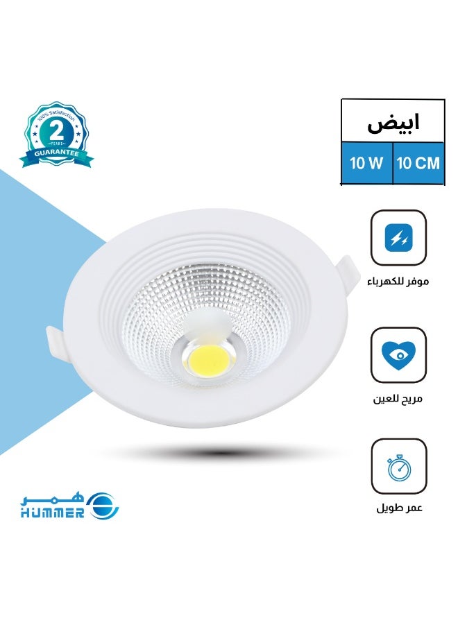 Hummer - Spot burial light, bright lighting, bright and beautiful white lighting color, 10 cm, 10 watts, high precision in design and unparalleled quality in manufacturing and selection of materials. - Image 1