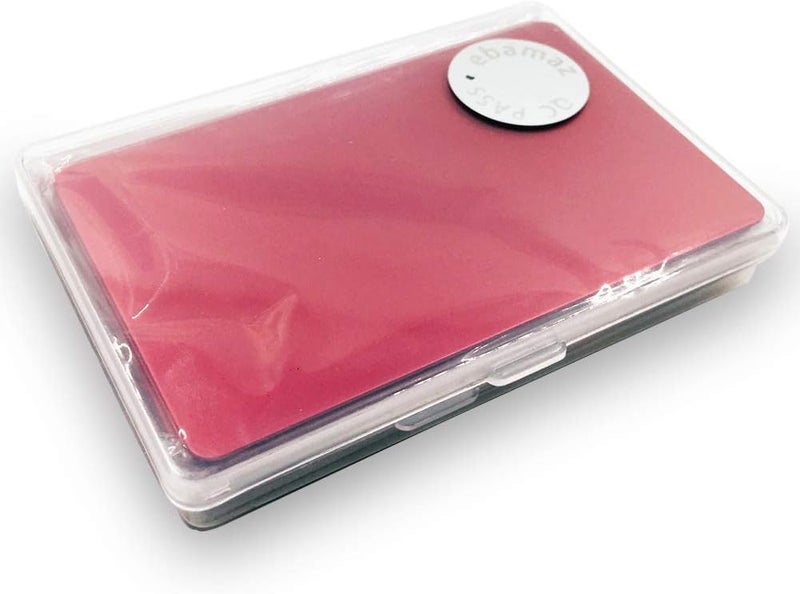 ebamaz Metal Business Cards Anodized Aluminum Plaque Plate 86X54X0.8mm (Red, Blank,10PCS) - Image 4